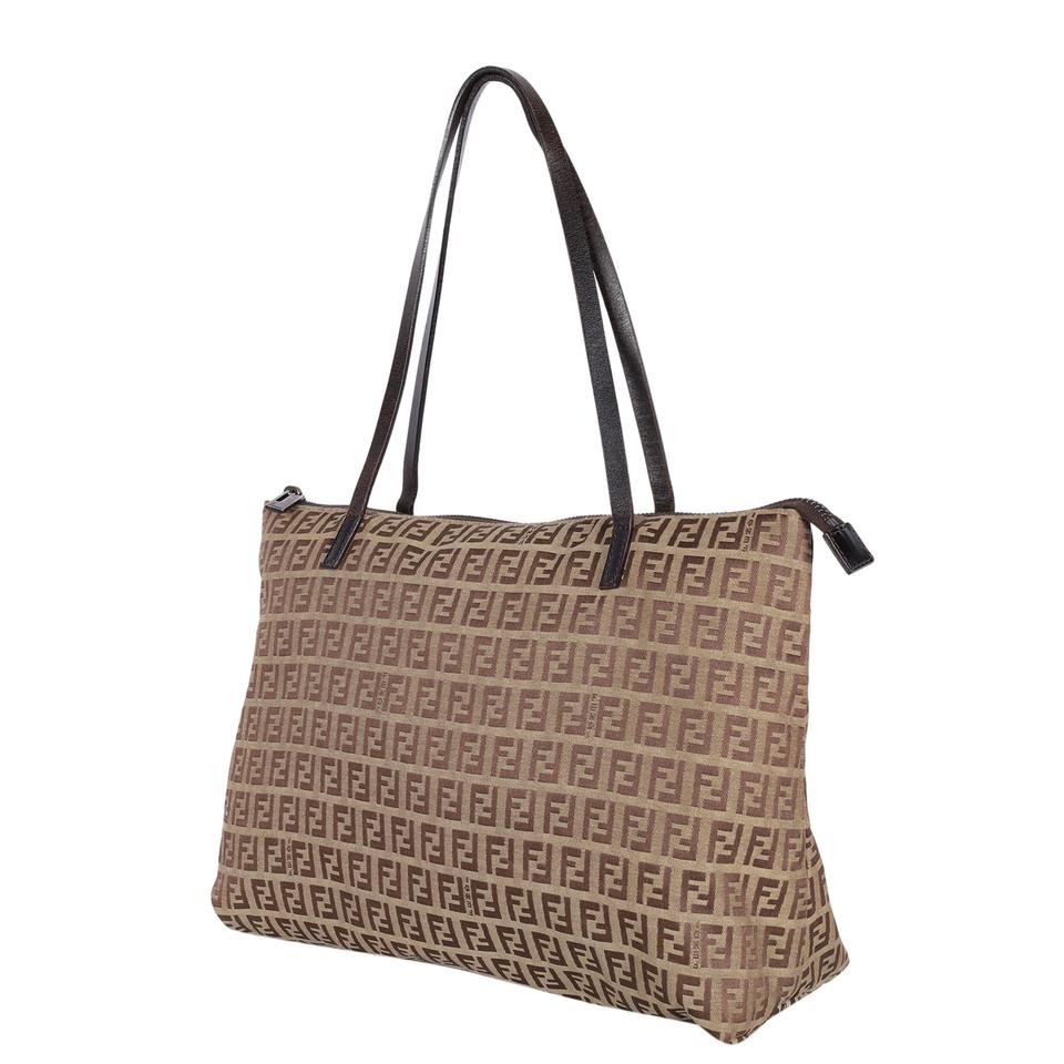 Fendi FF Zucchino Shoulder Bag Tote – The Lady Bag
