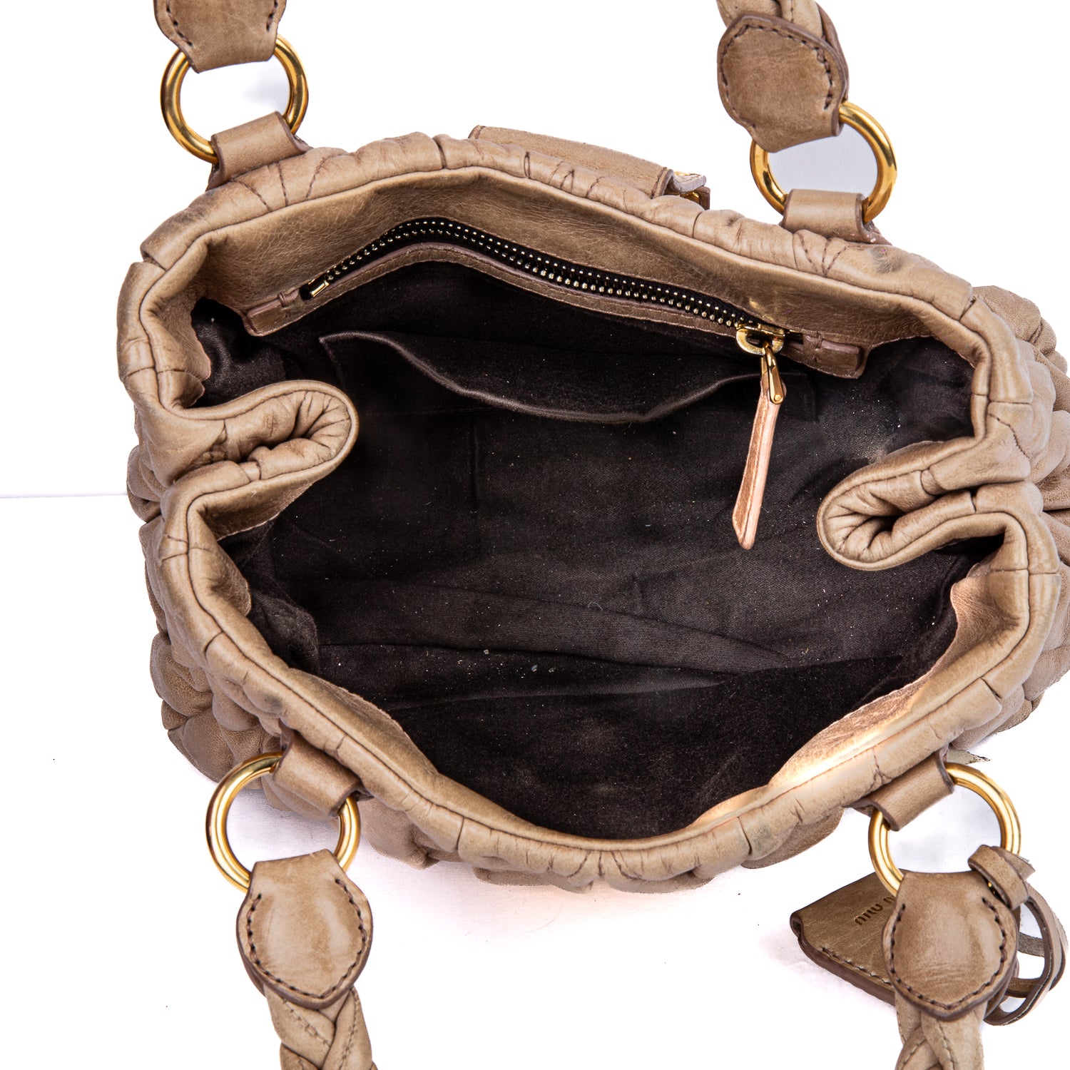 Buy Miu Miu Matelasse Leather Bauletto Aperto Bag Online