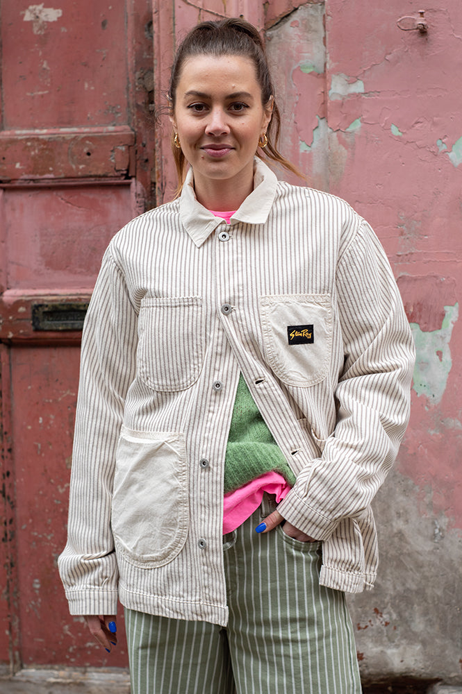 Stan Ray Coverall Hickory Mix Jacket – The Mercantile London