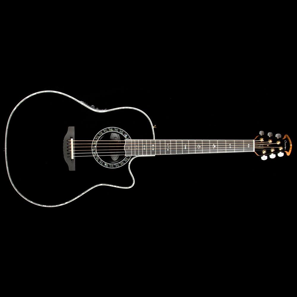Ovation Custom Legend Super Shallow Acoustic Black | The Music Zoo