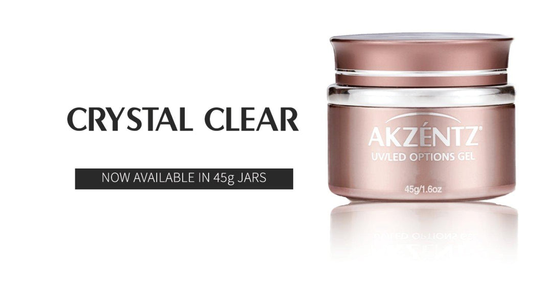 Akzentz Options Soak-Off Gel - Crystal Clear 45g – The Nail Hub
