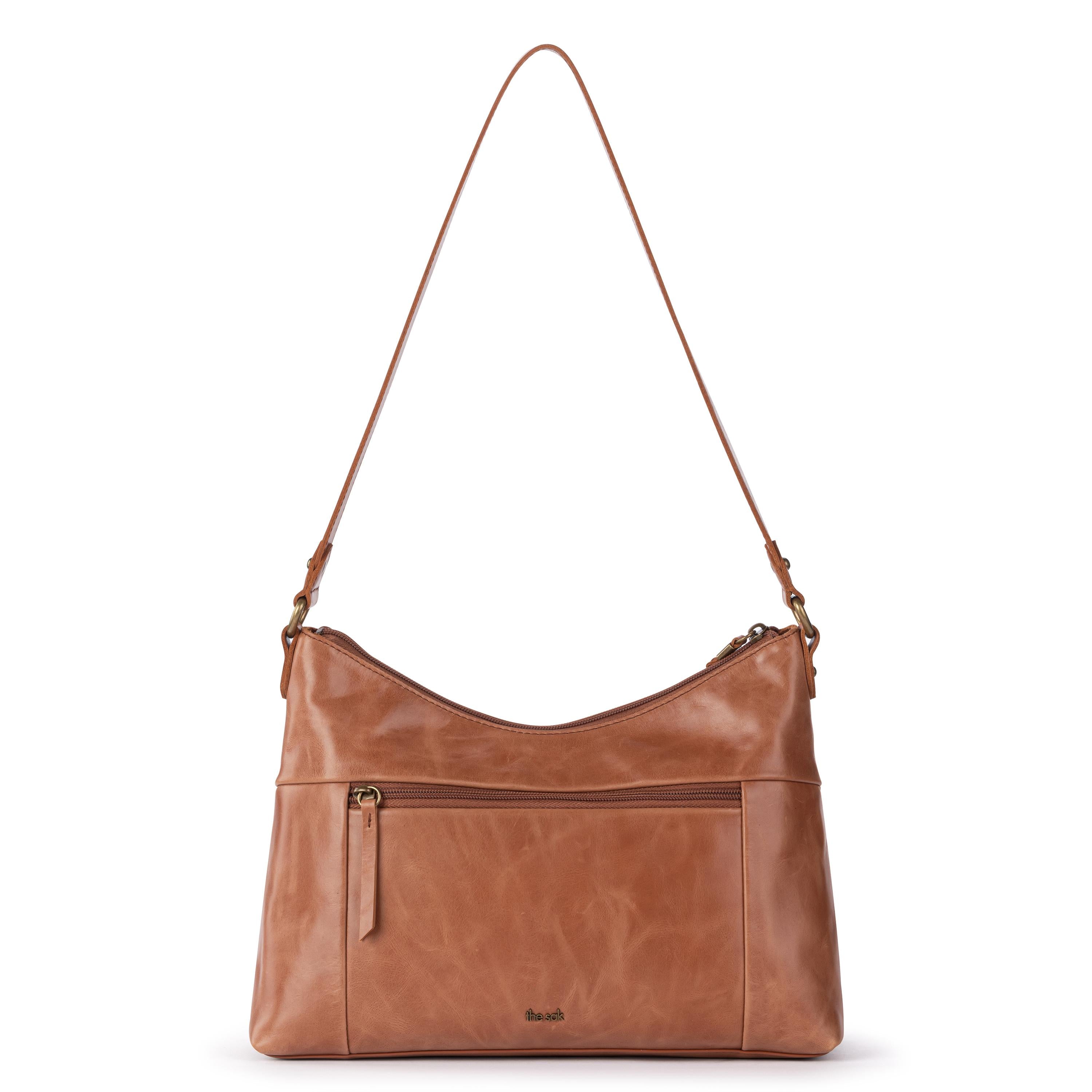Melrose Shoulder Bag in Tobacco Floral Embossed Leather – The Sak