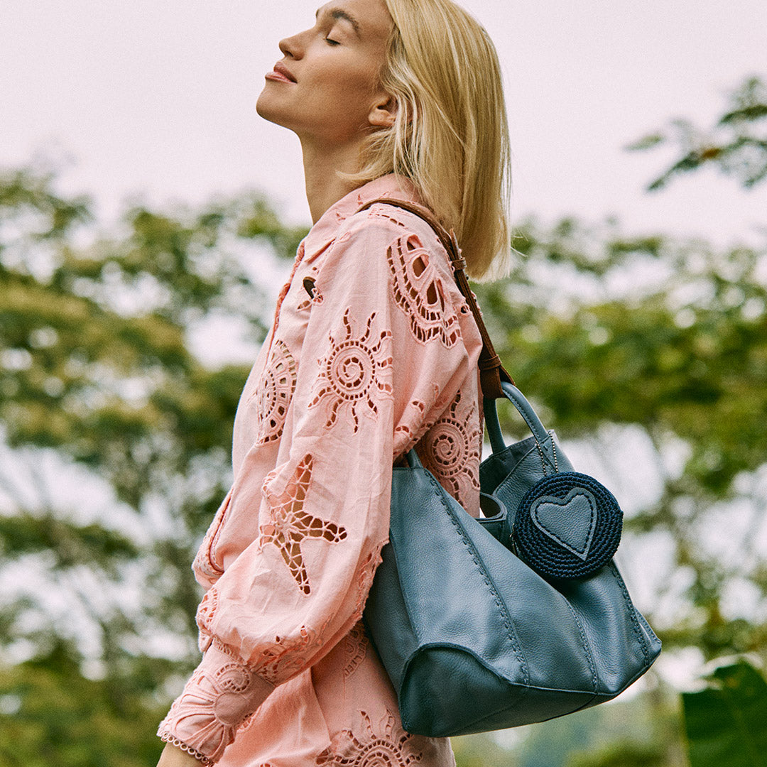 Melrose Satchel Bag in Cayenne Leather – The Sak