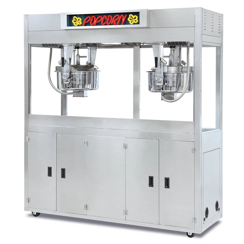 Gold Medal 2973-00-111 Twin Medallion 52oz. Popper w/Base/Neon