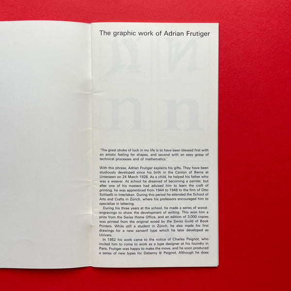Graphismes by Frutiger: The Graphic work of Adrian Frutiger (Book