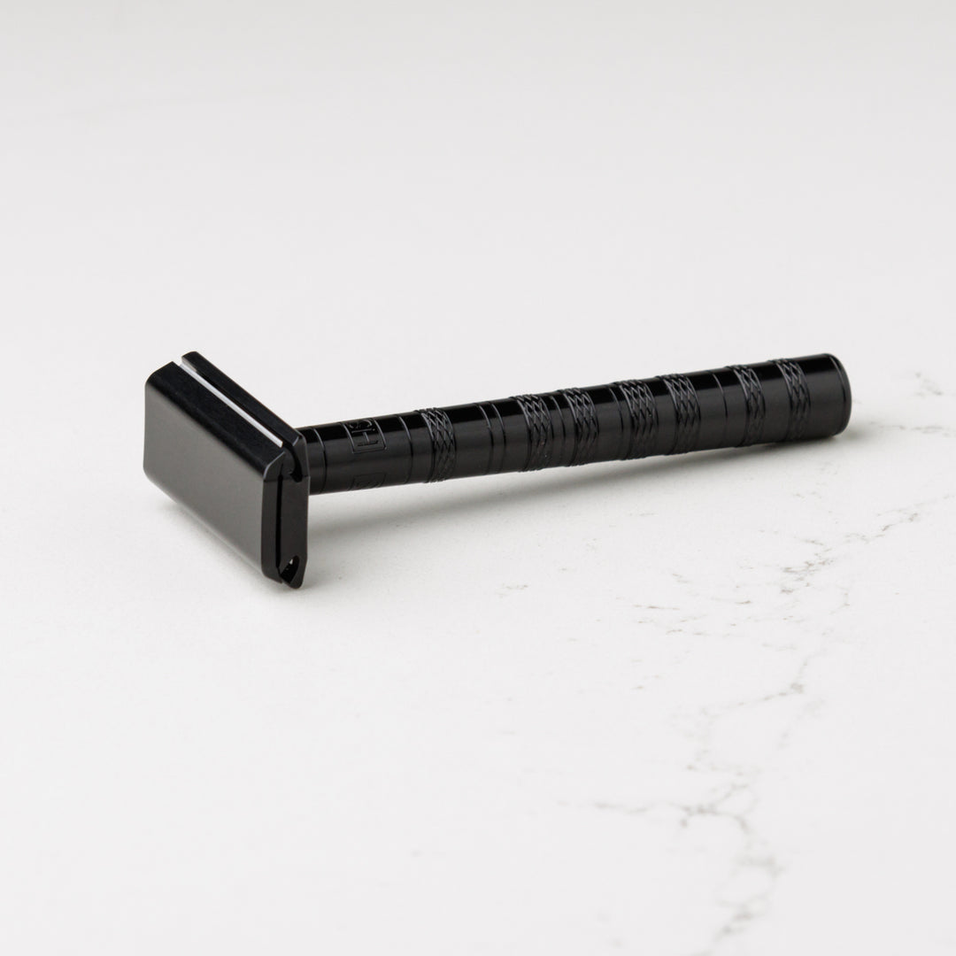 Henson Shaving AL13 Jet Black Aluminum Double Edge Safety Razor