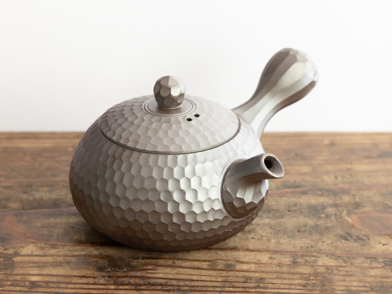 萬古焼 急須 ダイヤカット 伊呂久作 100 ml [POT-23-041-0100