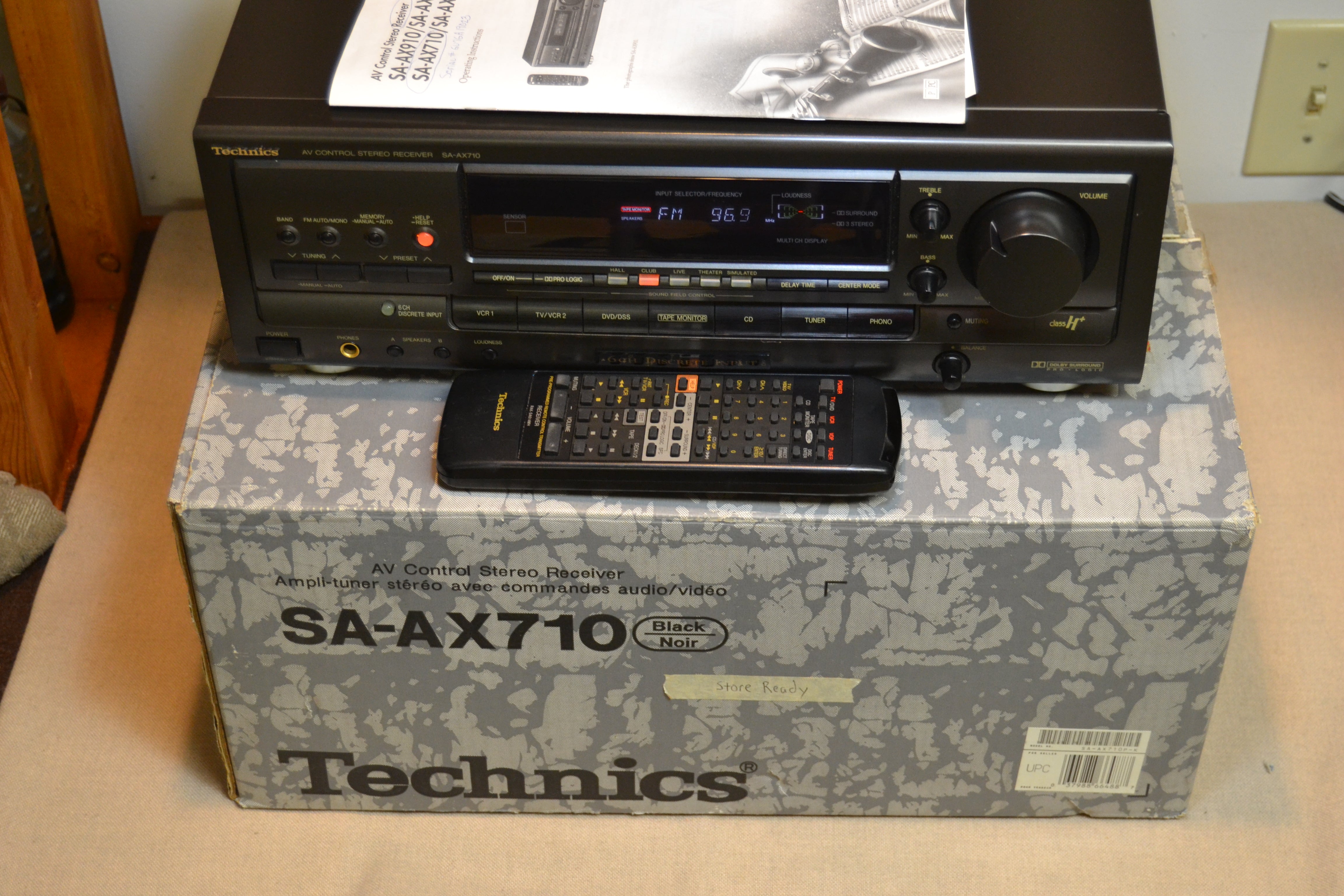 Technics SA-AX710 Stereo Receiver * Manual * Remote * Box – The