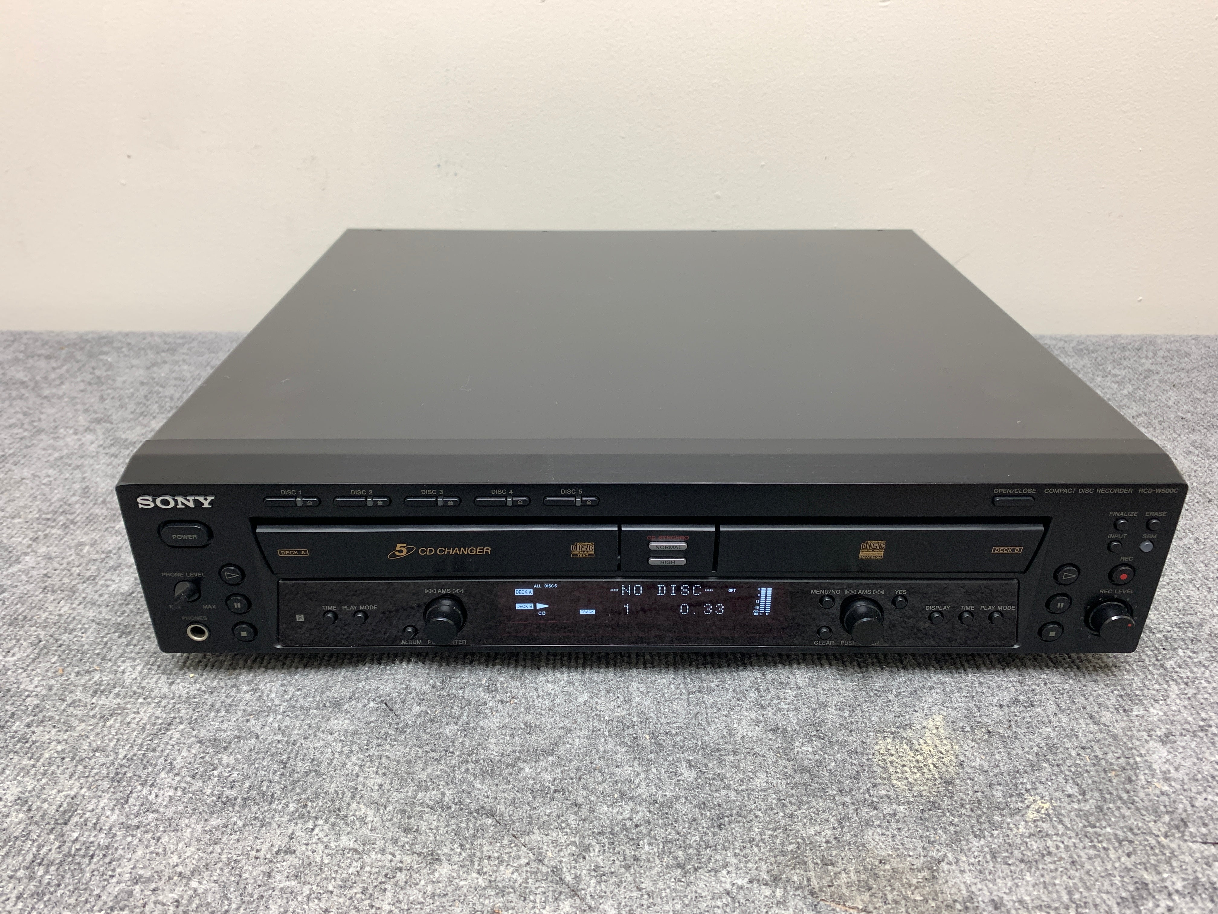 Sony RCD-W500C CD player and CD Recorder * New Belts – The