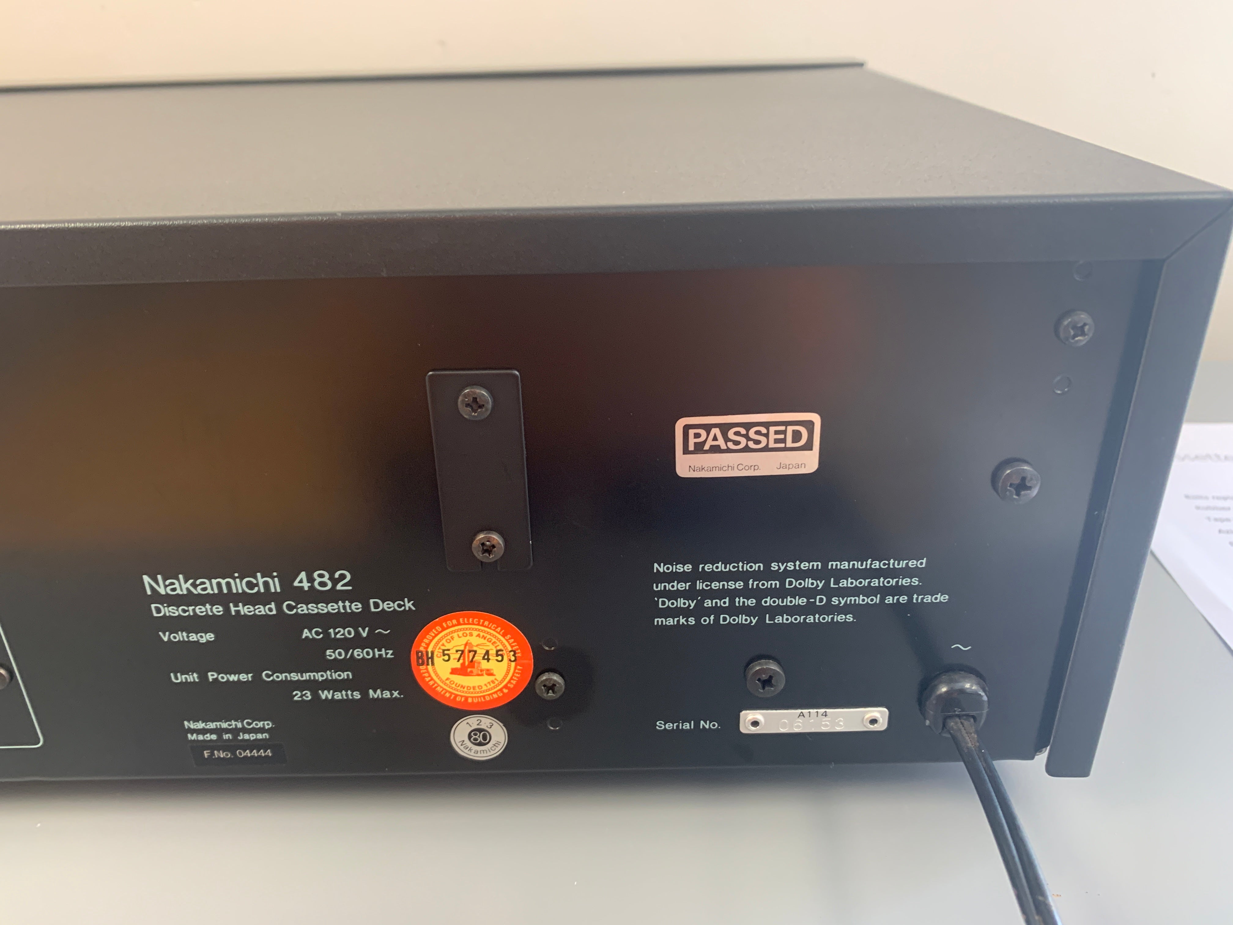 Nakamichi 482 Discrete Head Cassette Deck * Fully Serviced – The