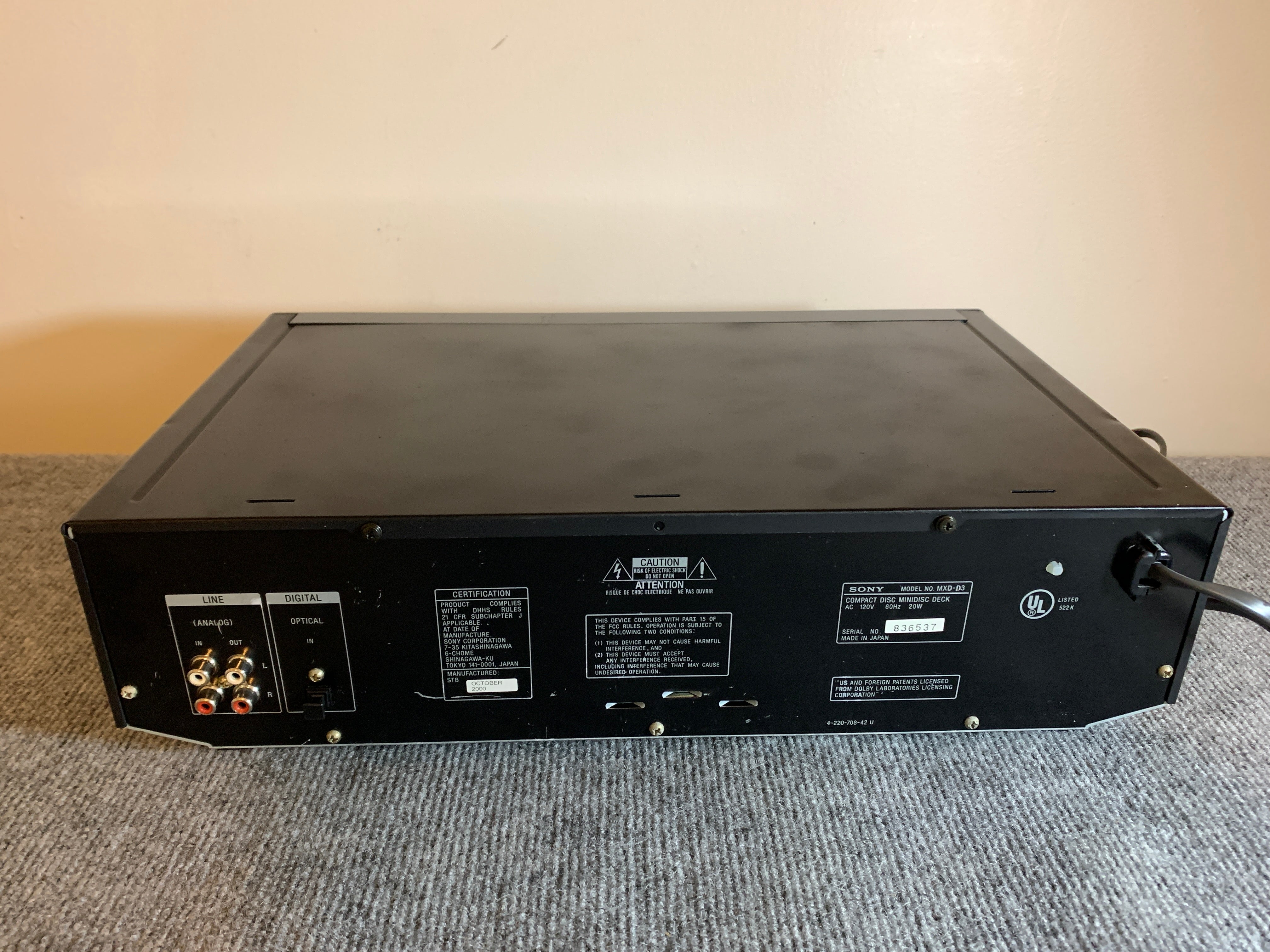 Sony MXD-D3 Compact Disc & Minidisc Deck – The Turntable Store