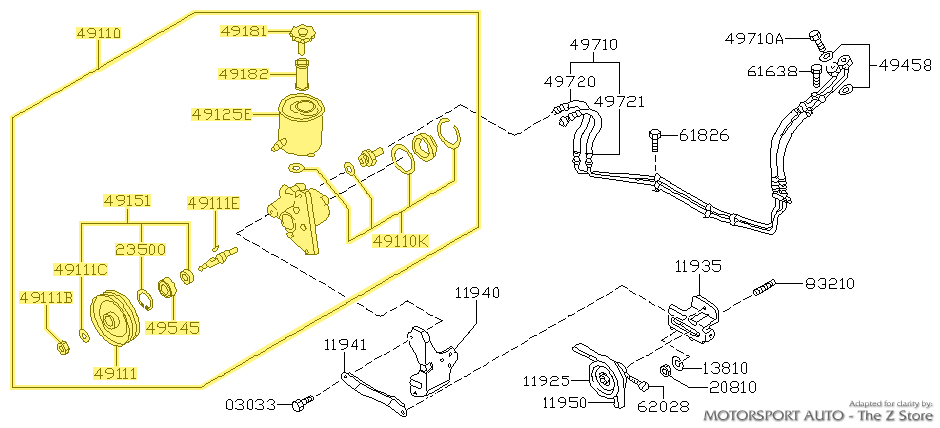 Motorsport Auto - The Z Store - Factory Power Steering Reservoir