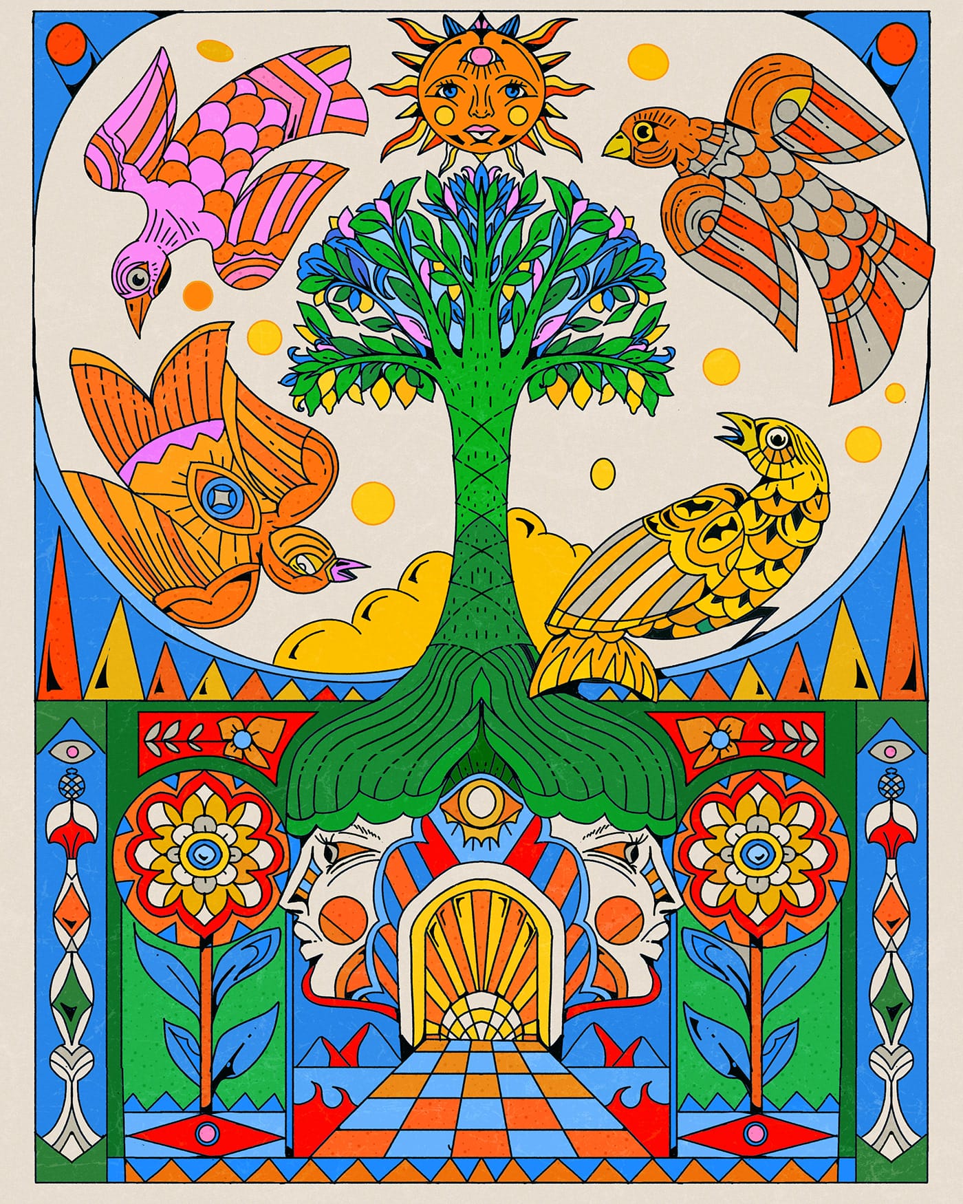 Delight in the Color and Symmetry of YoAz's Kaleidoscopic Digital