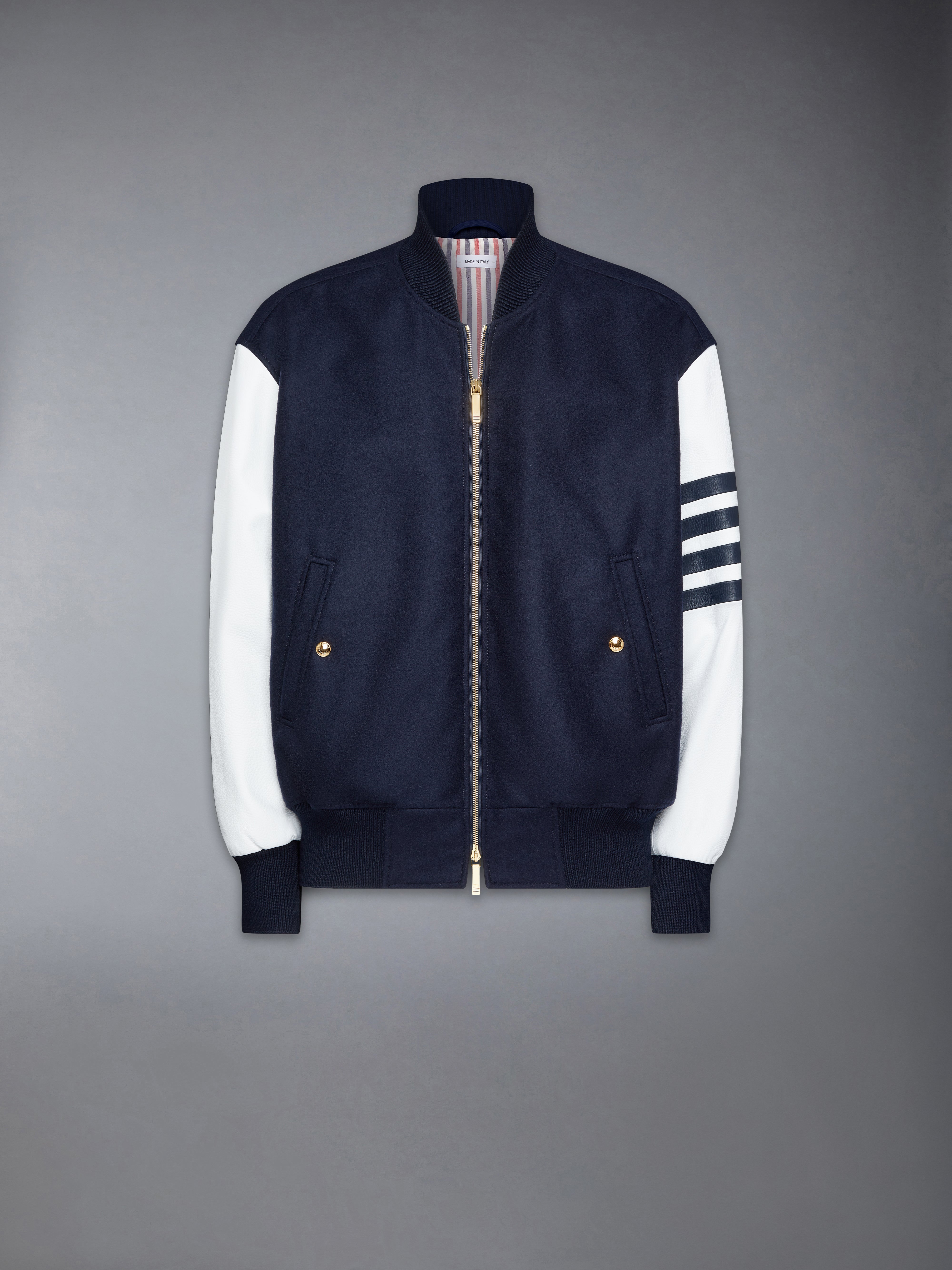 Melton Wool 4 Bar Oversized Blouson Jacket | Thom Browne