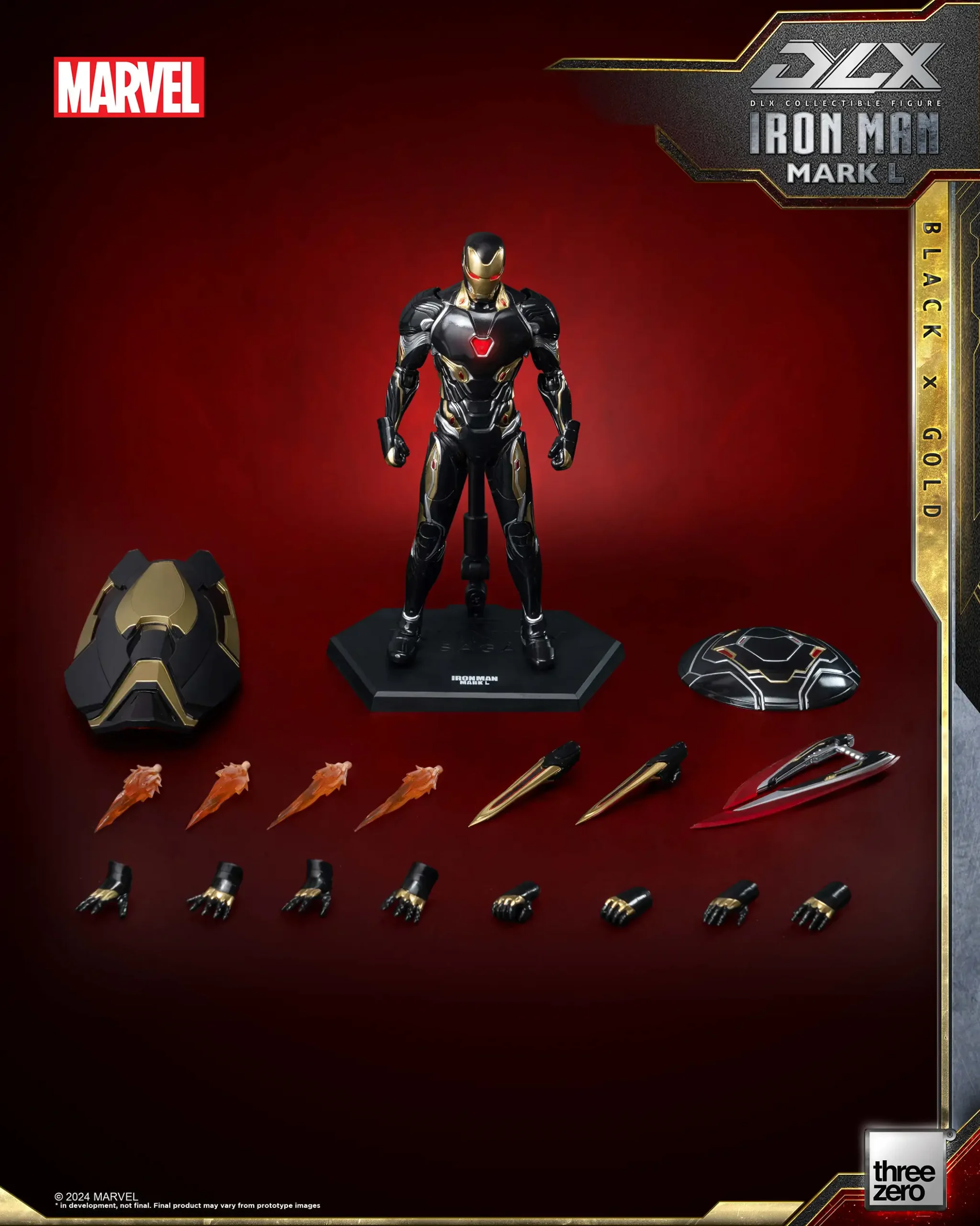 MarvelDLX Iron Man Mark 50 (Black X Gold) – threezero store