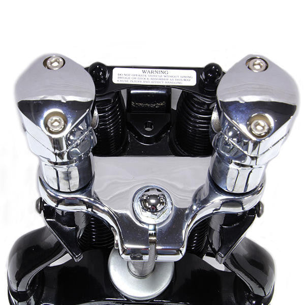 FLSTS Softail OEM Style Inline Springer Fork - Black — Throttle