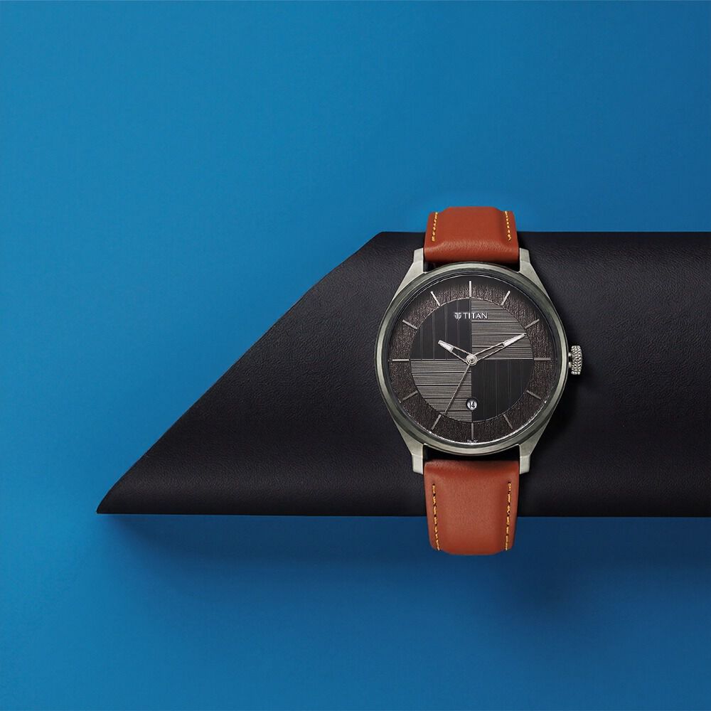 Buy Online Titan Neo Economy Quartz Analog with Date Grey Dial