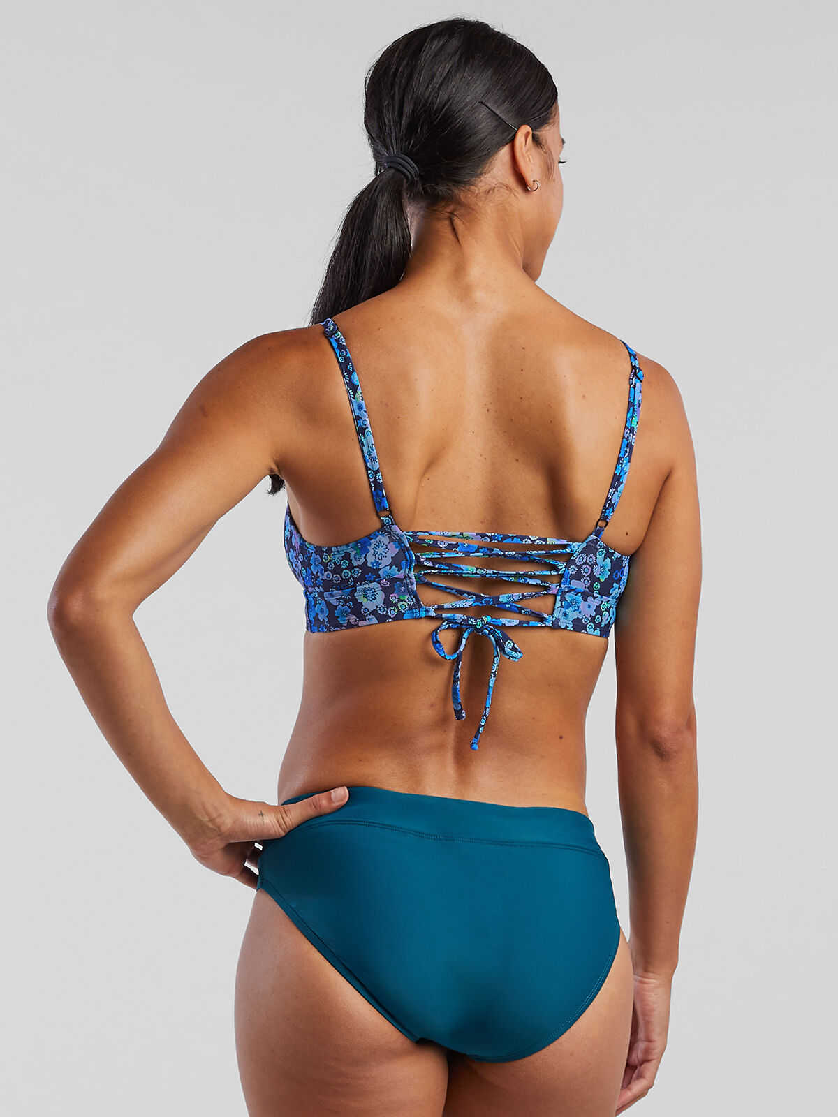 Sporty Bikini Top: Zehra - Clematis | Title Nine