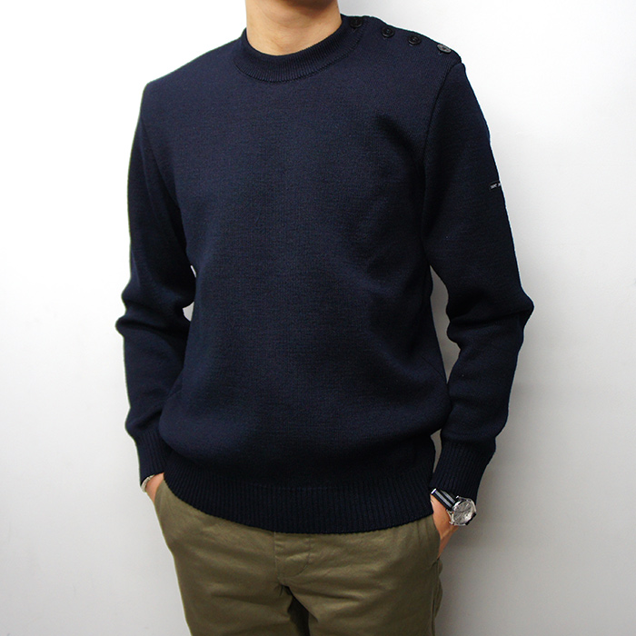 SAINT JAMES（セントジェームス）CANCALE（肩ボタンプレーンセーター