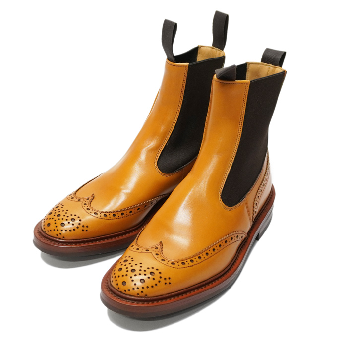 Tricker's（トリッカーズ）サイドゴアブローグブーツ（Henry