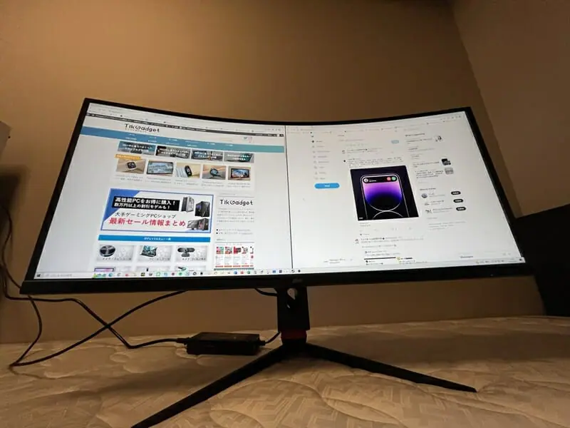 Jlink D34QR4K』レビュー | 仕事からゲーミングまで適した曲面ウルトラ