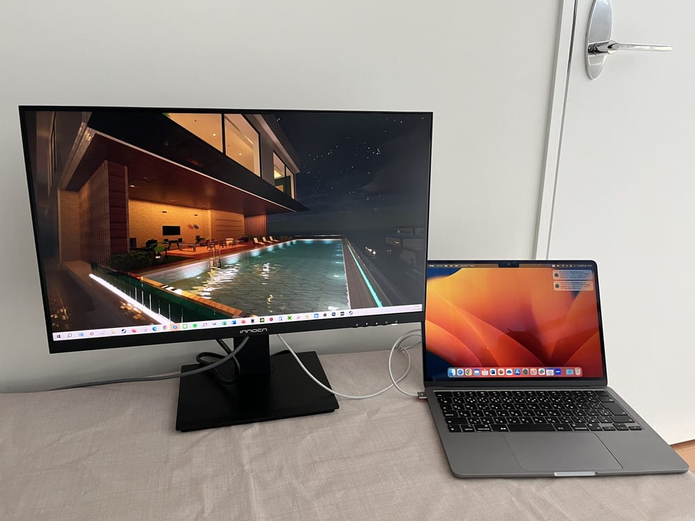 INNOCN 24C1F』レビュー | 65W Type-Cポート搭載、柔軟な可動域を備え