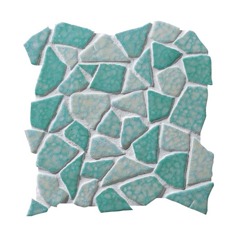 モザイクタイル クラッシュタイル 乱形(施釉/窯変カラー) [紙貼り] 色