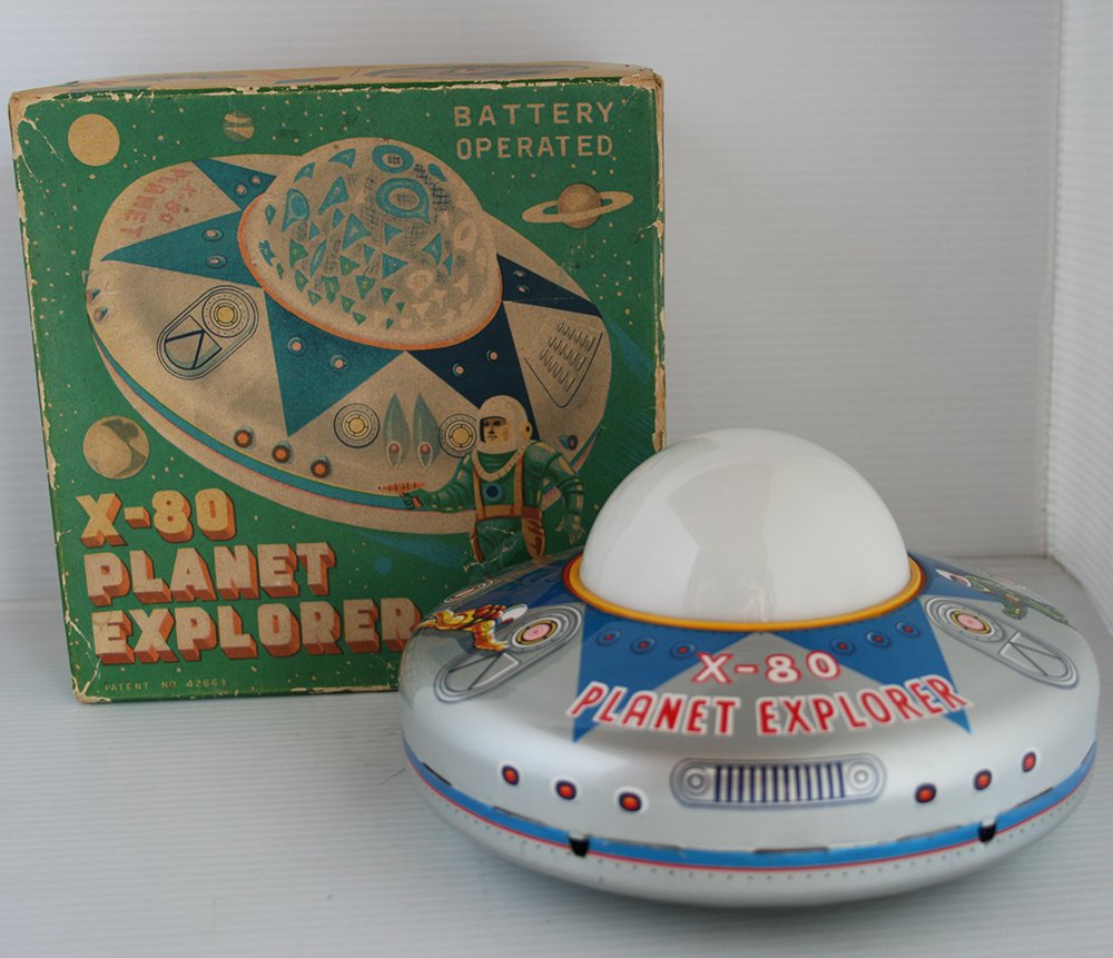 Masudaya MT Japan 60's Planet Explorer X-80 in Box Battery
