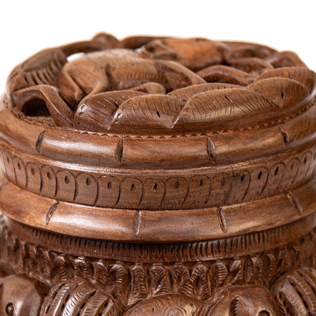 1点もの】カシミールの細密彫刻 スタンディングボックス 高さ22cm程度