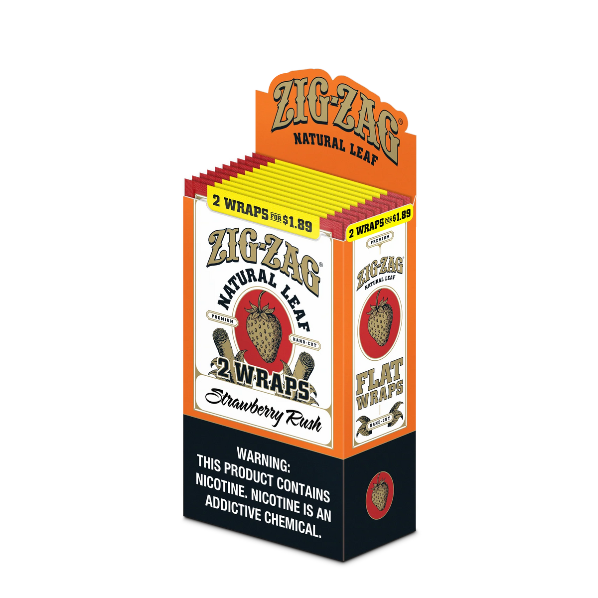 Zig-Zag Natural Leaf Flatwraps - Strawberry Rush