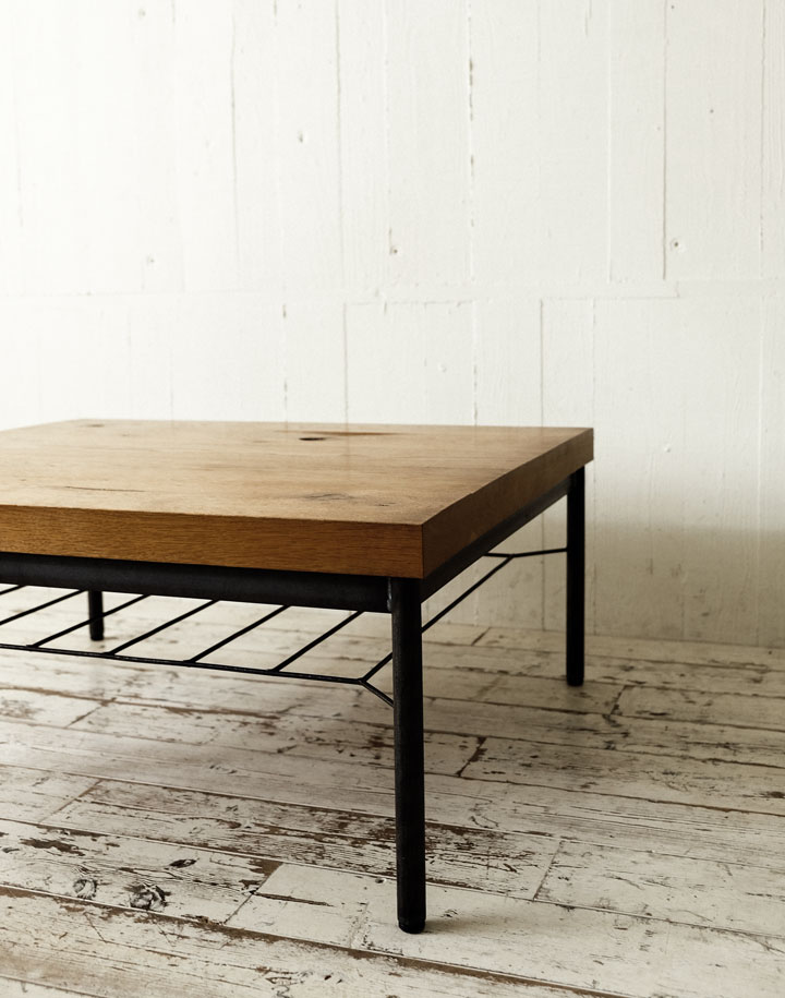 OAK IRON-LEG LOW TABLE | TRUCK FURNITURE