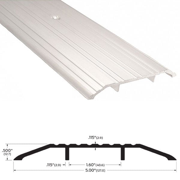 Zero 8655A Saddle Threshold – 5″ W x 1/2″ H – Aluminum Mill Finish