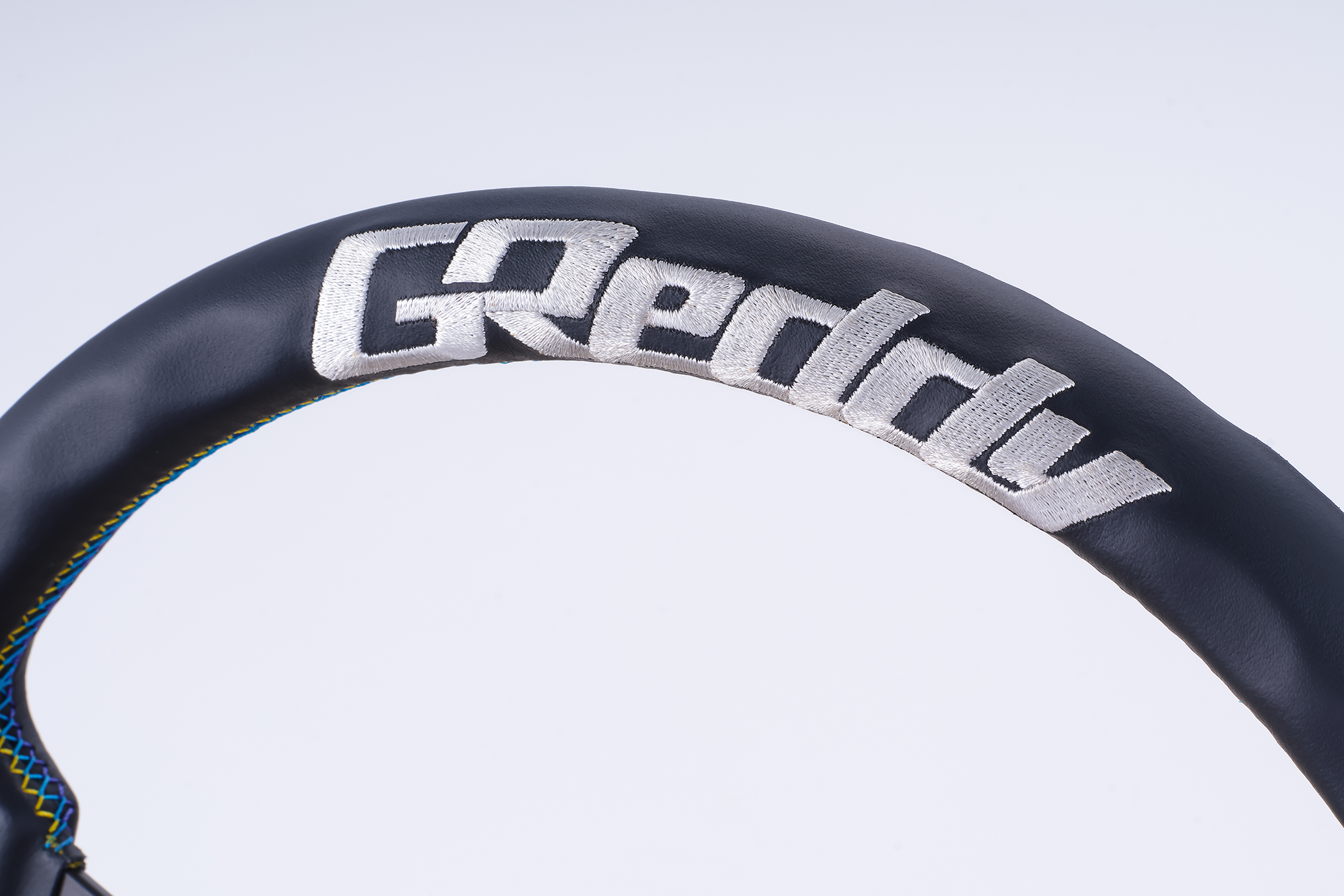 GReddy スポーツステアリング レザー BIGロゴ刺繍 スタンダードタイプ