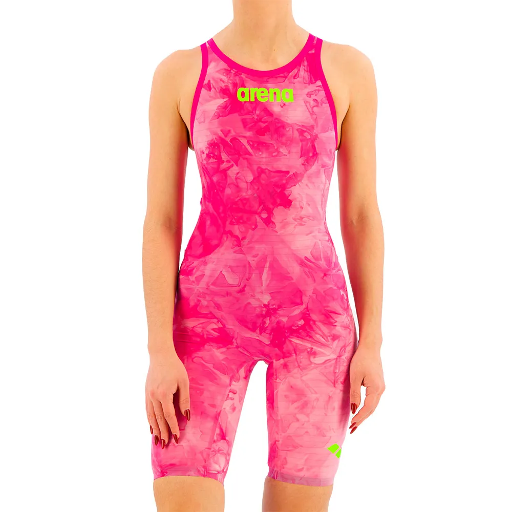 Arena Powerskin Carbon Air2 LE オープンバック競技用水着 ピンク