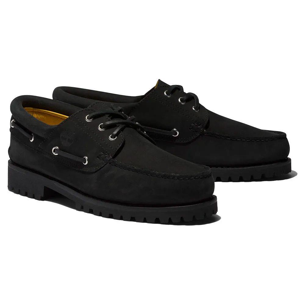 Timberland Authentics 3 Eye Classic Lug boat shoes Black| Dressinn
