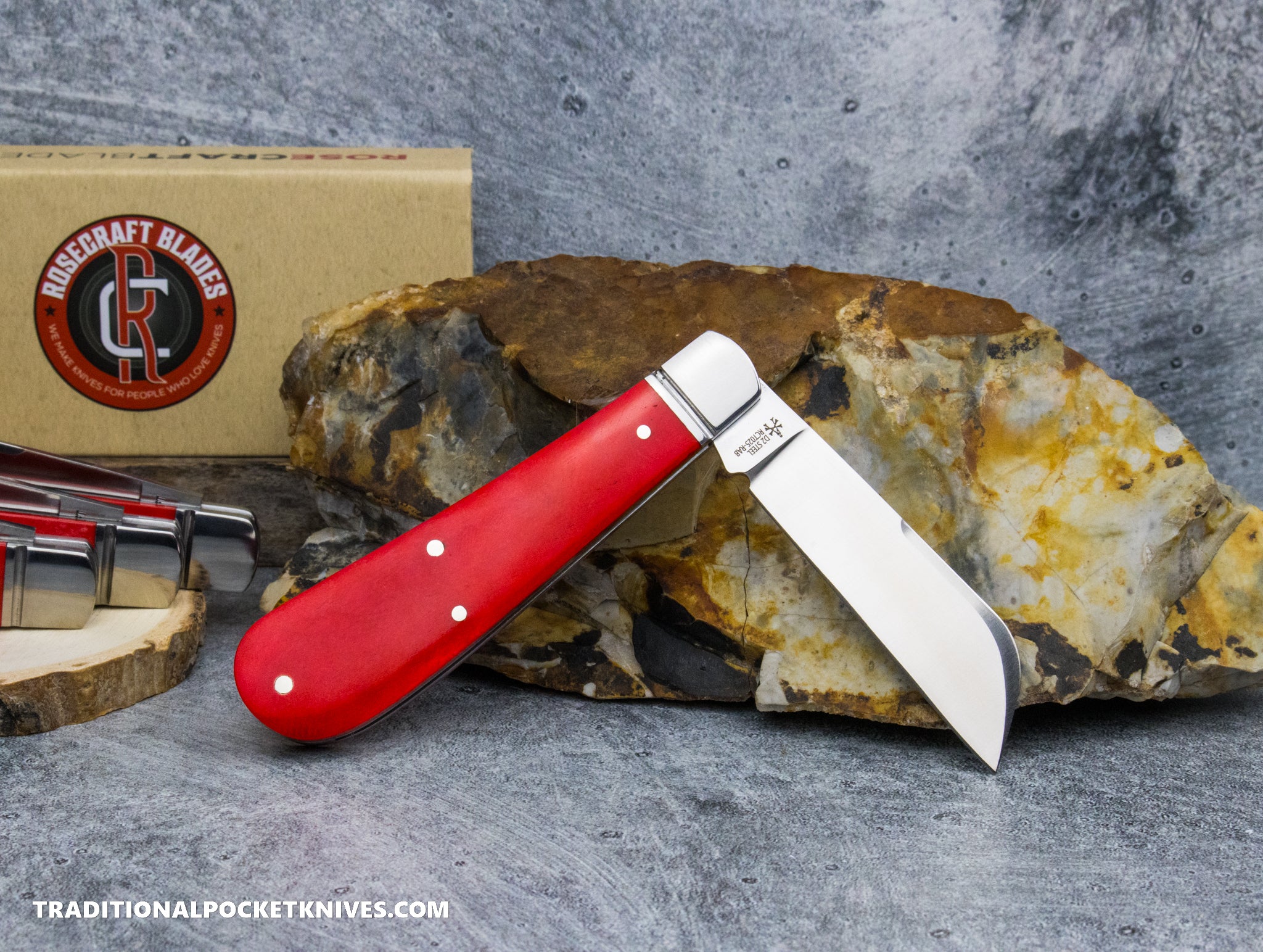 RoseCraft Blades Lick Creek Loom Fixer Rose Madder Red Bone