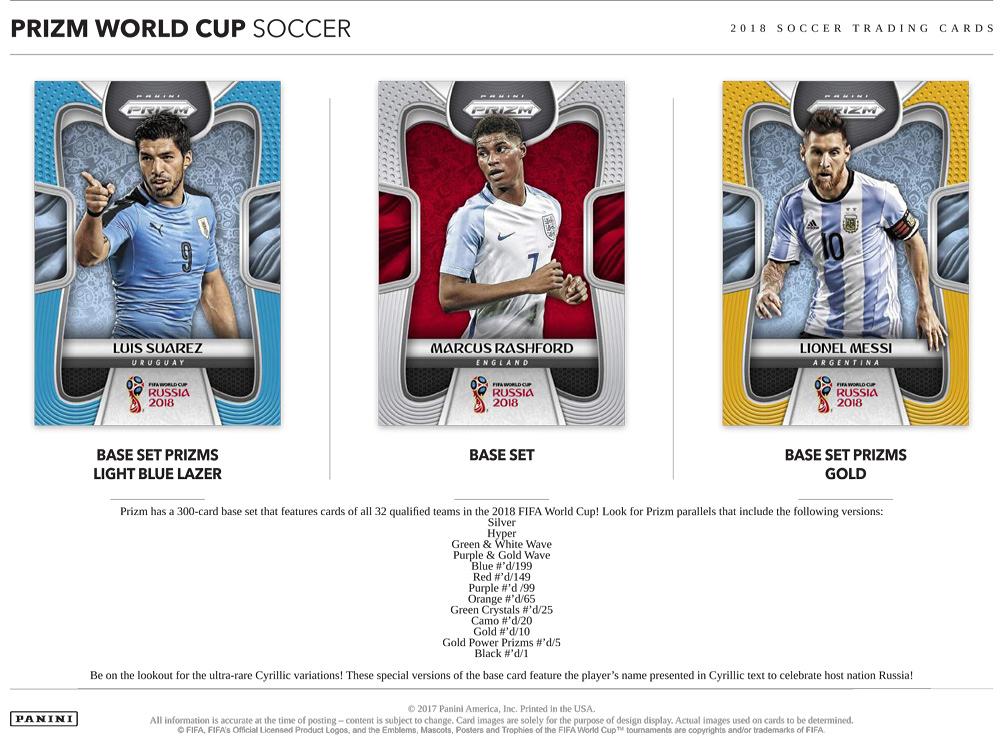 2018 PANINI PRIZM FIFA WORLD CUP SOCCER | Trading Card Journal