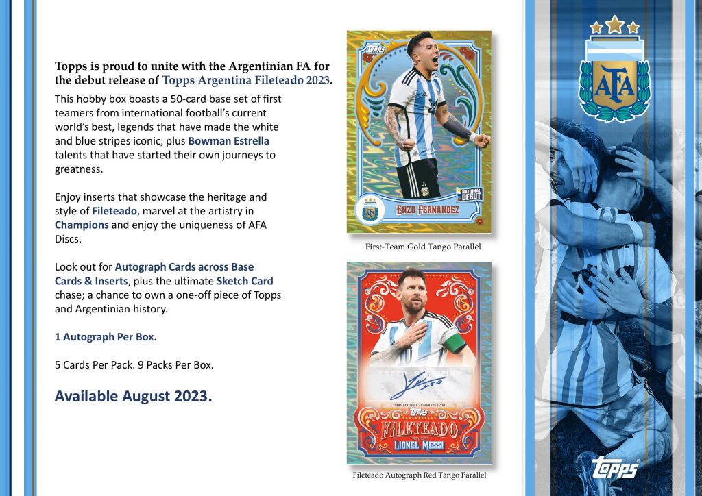 ⚽ 2023 TOPPS TEAM SET ARGENTINA FILETEADO PREMIUM HOBBY【製品情報