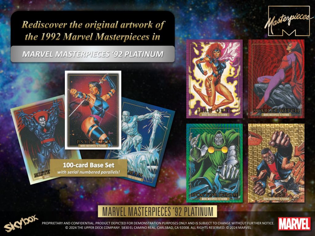 2024 UPPER DECK MARVEL MASTERPIECES '92 PLATINUM TRADING CARDS