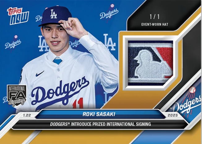 佐々木朗希が入団会見！ 「TOPPS NOW」はロゴマーク入り1 of 1