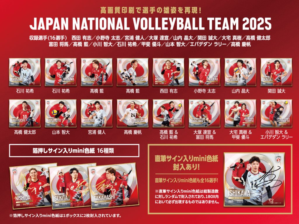 製品情報】🏐 「バレーボール男子日本代表2025」トレーディングmini