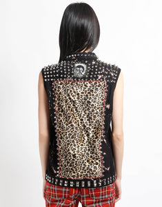 HAND STUDDED PUNK VEST – trashandvaudeville
