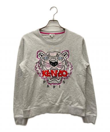 中古・古着通販】KENZO (ケンゾー) 虎刺繍スウェット グレー×ピンク