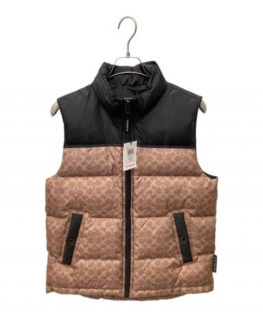 中古・古着通販】COACH (コーチ) シグネチャー ダウンベスト ベージュ