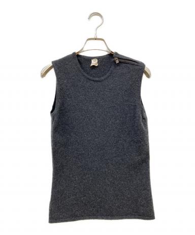 中古・古着通販】HERMES (エルメス) カシミヤノースリーブニット