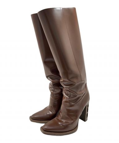 中古・古着通販】FENDI (フェンディ) FFロングブーツ ブラウン サイズ