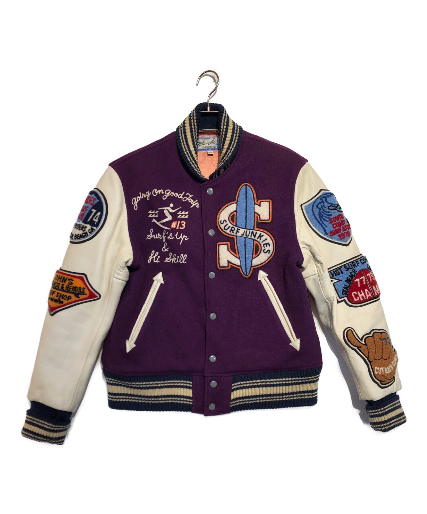 ホワイツビル サーフ ジャンキーズ スタジャン フルデコ 袖革 レア 40