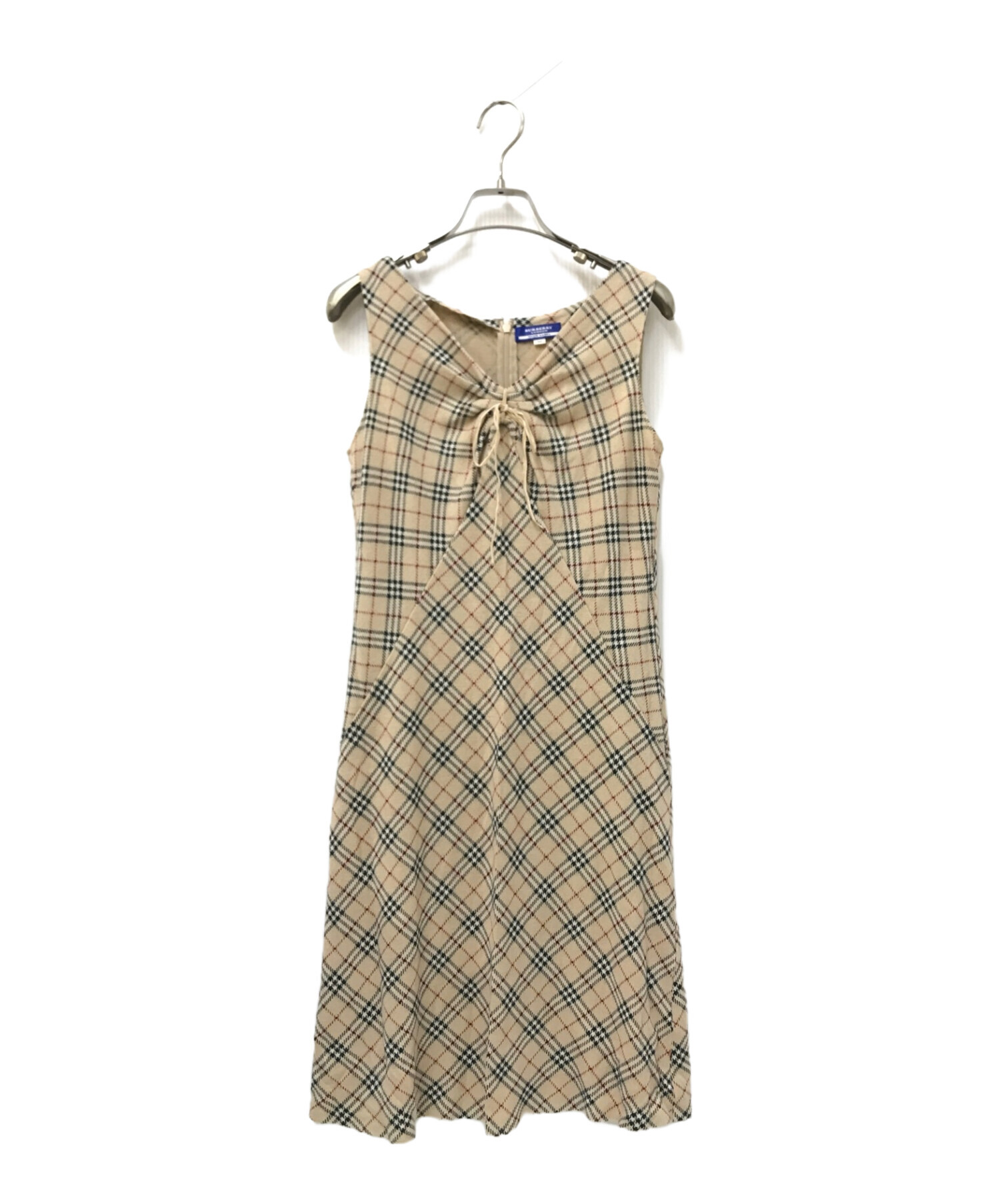 ノバチェック ワンピース バーバリーブルーレーベル ミニワンピース
