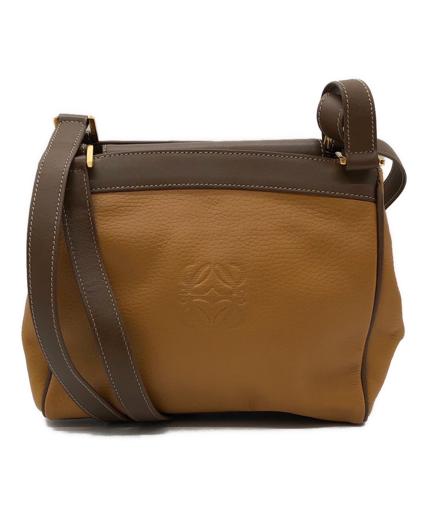 LOEWE レザーショルダーバッグ ブラウン