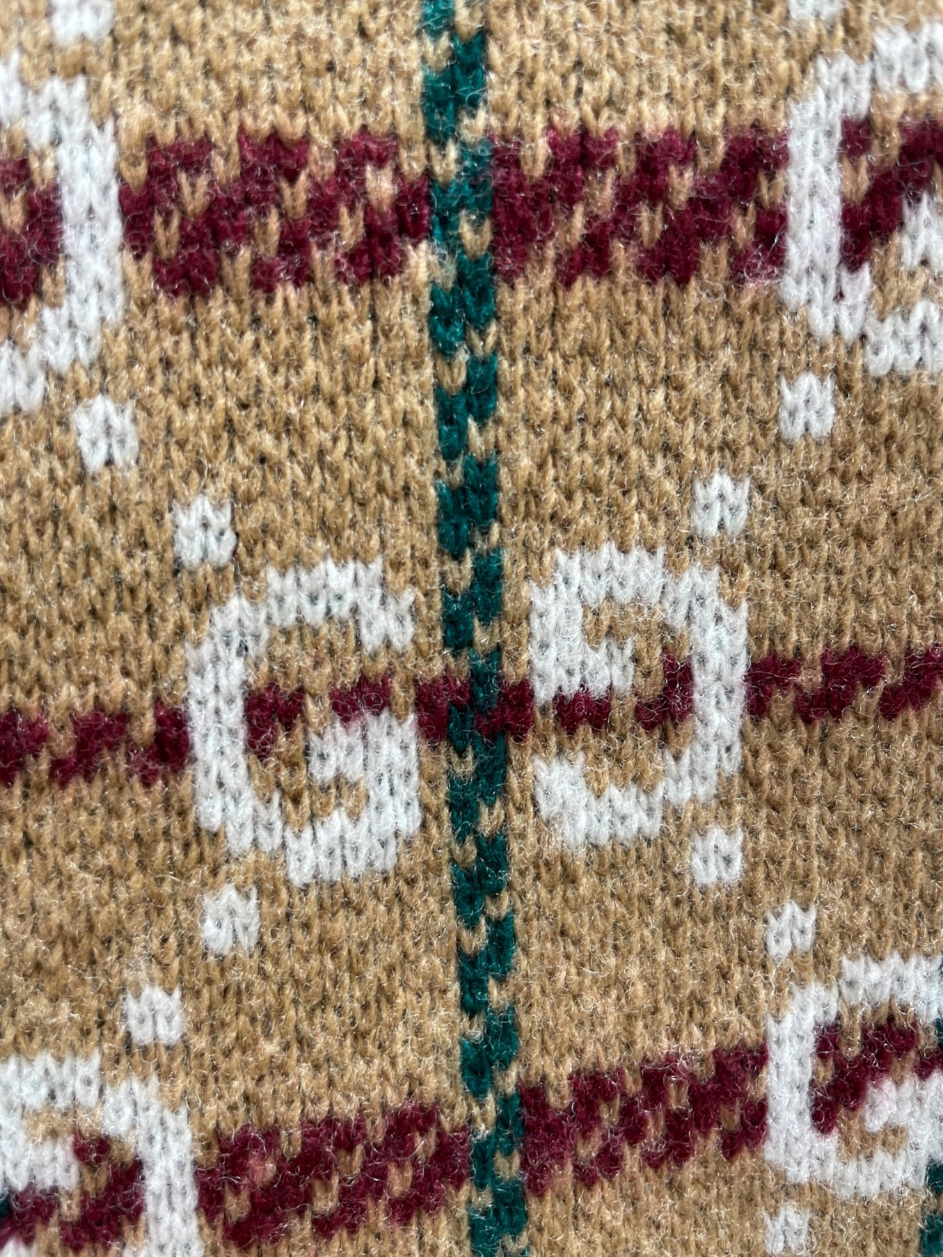 中古・古着通販】GUCCI (グッチ) GG柄ニットワンピース ブラウン